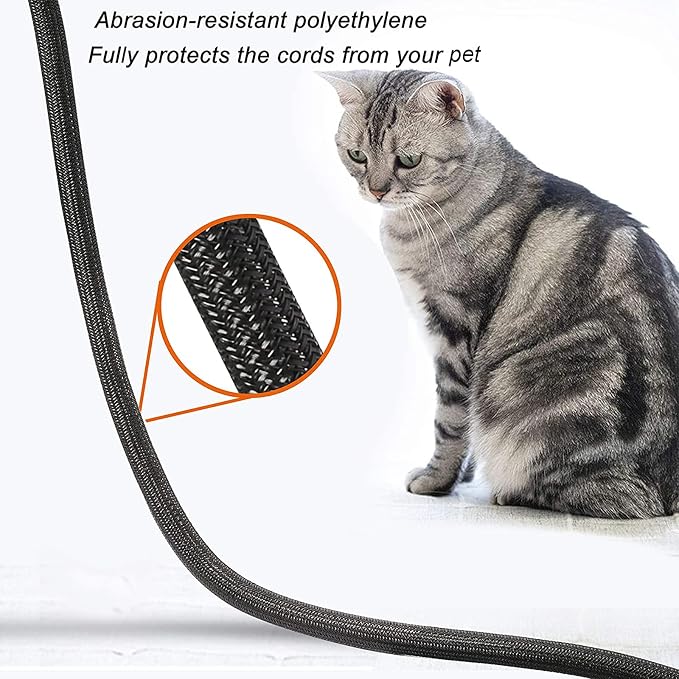 10ft - 3/4 inch Braided Cable Management Sleeve Cord Protector - Self-Wrapping - Image 4