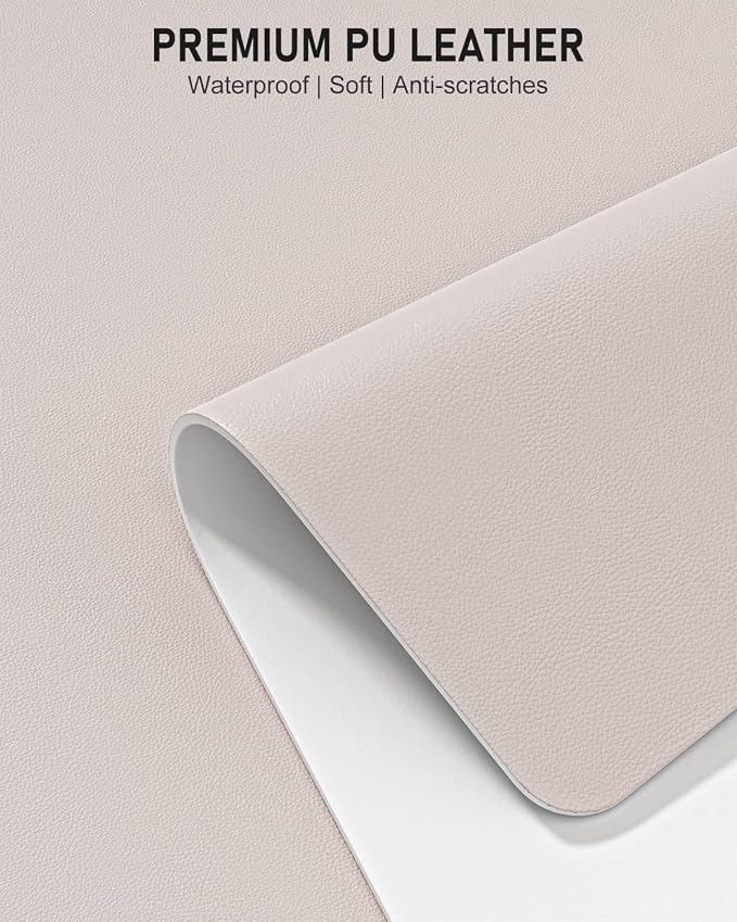 Desk Pad, 23.6" x 13.8" PU Leather Non-Slip Desk Mat Large Mouse Pad - Image 3