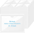 56 Pack Clear Self-Adhesive Pockets, PVC Label Holders by Joyberg