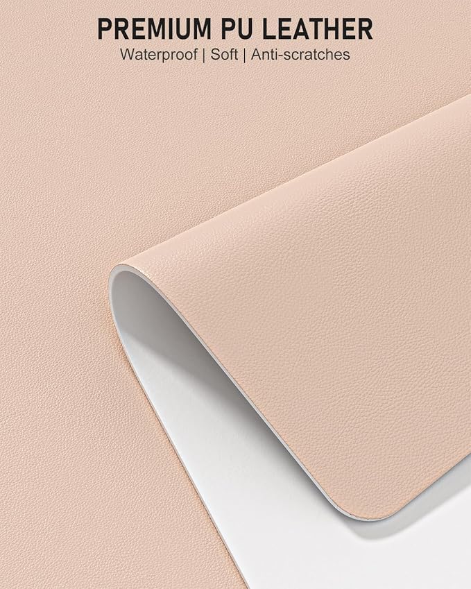 Desk Pad, 35.5" x 17" PU Leather Non-Slip Desk Mat Large Mouse Pad - Image 3