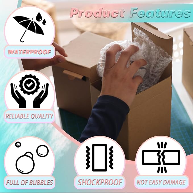 50-Pack 9"x12"Clear Bubble Out Bags - Image 6