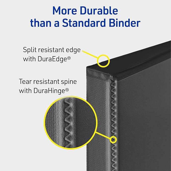 Avery Heavy-Duty View 3 Ring Binders, 2 Inch One Touch Slant Rings, 2.8 Inch - Image 2