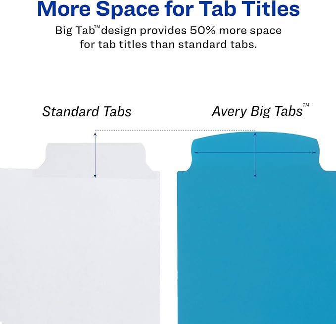 Avery Big Tab Write & Erase Durable Plastic Dividers - Image 3
