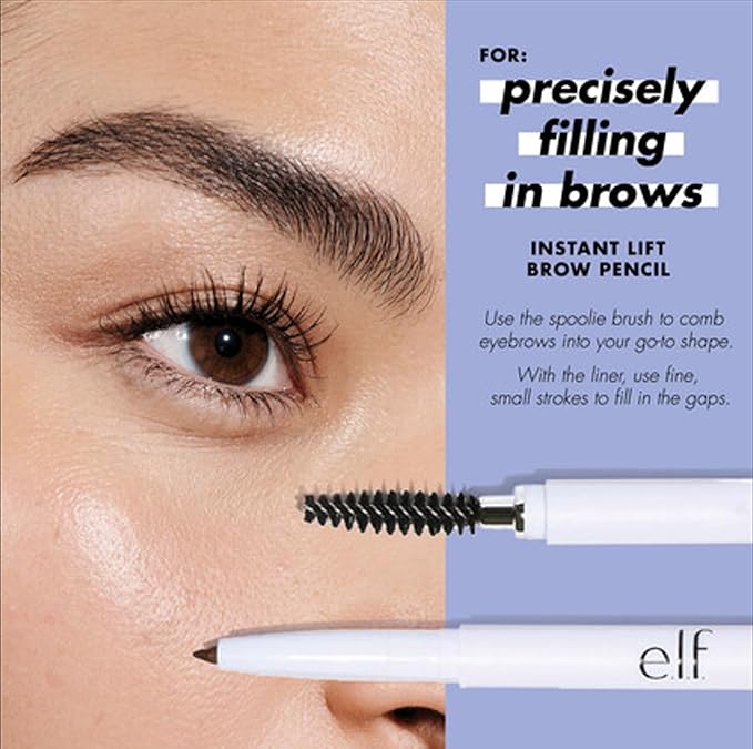 e.l.f. Instant Lift Brow Pencil, Dual-Sided, Fine Tip, Fills Brows, Neutral - Image 7