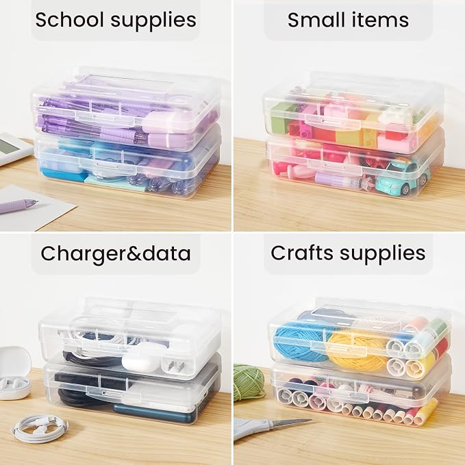 Sooez 6 Pack Pencil Box, Hard Pencil Boxes - Image 6
