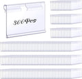 Tatuo 300 Pcs Reusable Plastic Wire Shelf Label Holders, Price Card Sign by Tatuo