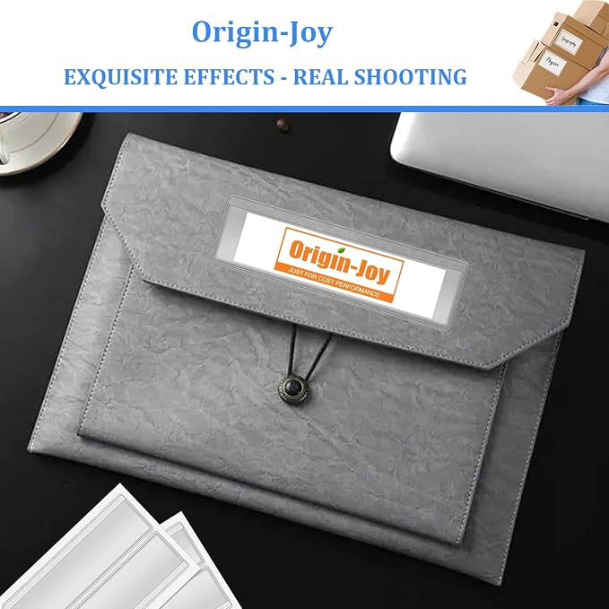 Origin-Joy 50 PCS Self-Adhesive Index Label Pockets - Image 5
