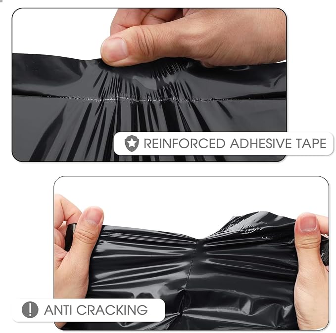 Metronic Poly Mailers 14.5x19 1500 Pack Black, Large Shipping Bags Bulk Mailing - Image 3