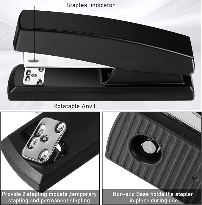 16 Pcs Desk Staplers Tape Dispensers Sets Desktop Office Staplers - Image 4