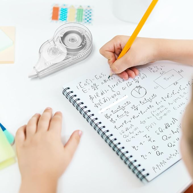 4 Pcs Correction Tape, 39.4 Ft White Wrong Out Tear-Resistant Bulk, Instant - Image 5