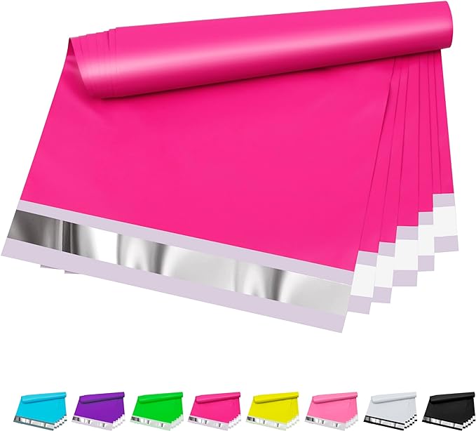 Poly Mailers 10x13 inch 25 Pcs, Rose Red Plastic Mailing Envelopes by VAPULCIO