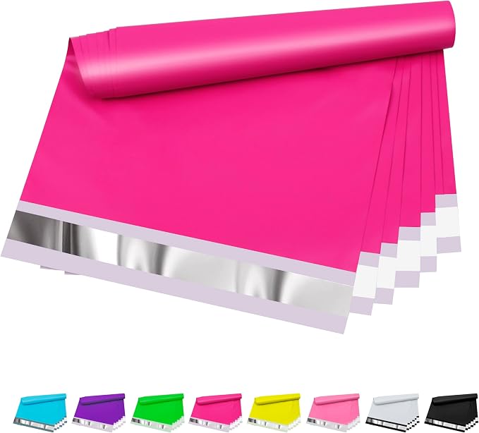 Poly Mailers 14.5x19 inch 50 Pcs, Rose Red Plastic Mailing Envelopes by VAPULCIO