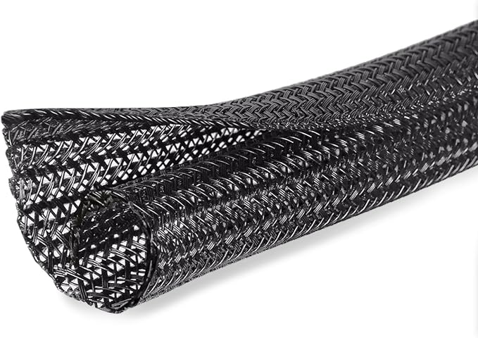 25ft - 1/4 inch Cord Protector Cable Sleeve Split Wire Loom Tubing by Moxita