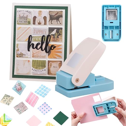 BAOFALI 3Pcs Stamp Puncher, 1X0.8inch &1inch Stamp Punch1 Inch Square Punch - Image 4