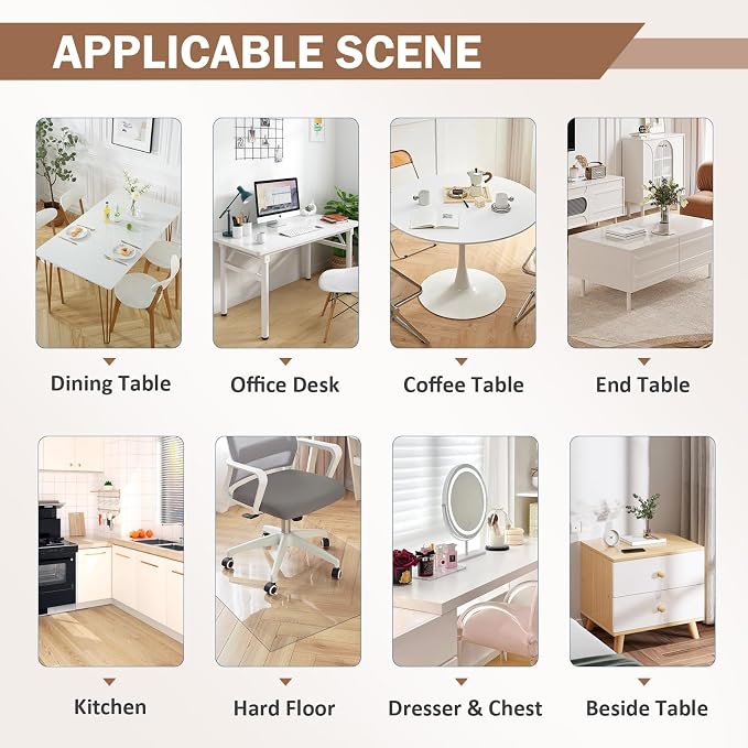 LovePads Frosted Table Cover Protector 40 x 72 Inch, 1.5mm Thick Plastic Table - Image 6