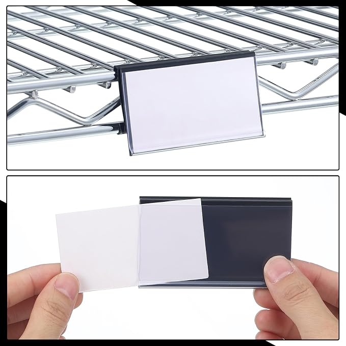 Kathfly 200 Pcs Wire Shelf Label Holders Compatible - Image 6