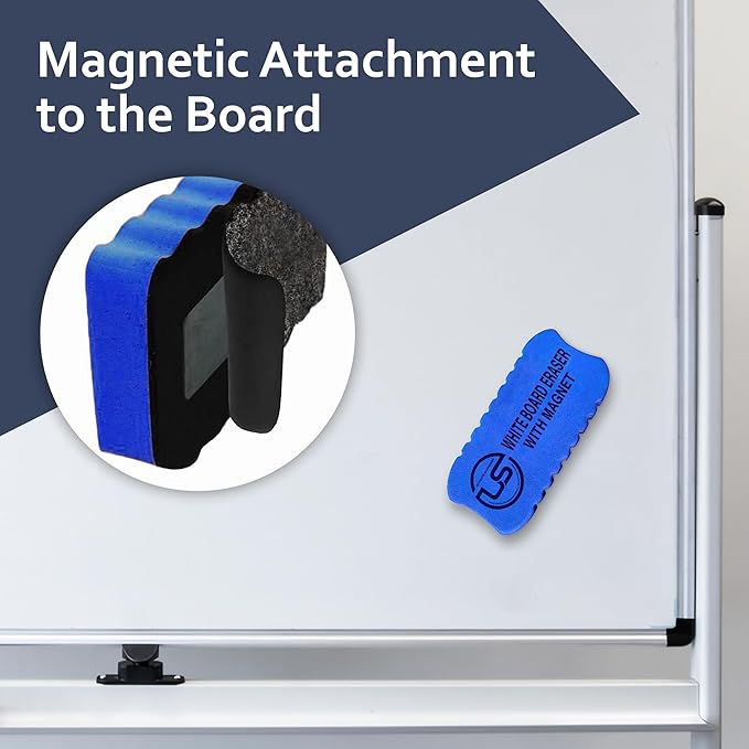 Magnetic Dry Erase Eraser 5 Pack Felt Whiteboard and Glass Board Cleaner | Use: - Image 4