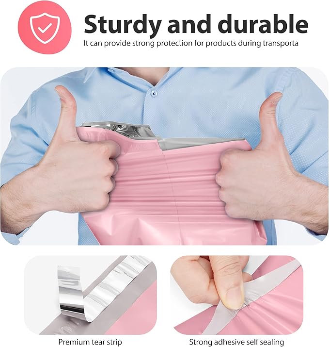 Fuxury Large Poly Mailers 14.5x19" 100Pcs, Shipping Bags - Image 4