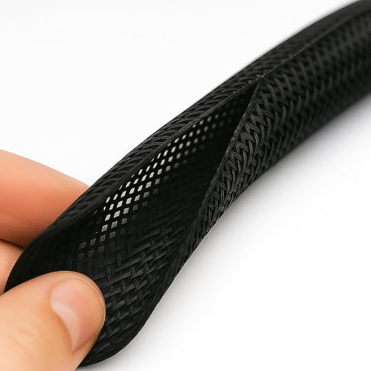 Electriduct 3/8" Hook Self Closing Sleeve Braid Wrap Around Sleeving Flame - Image 2