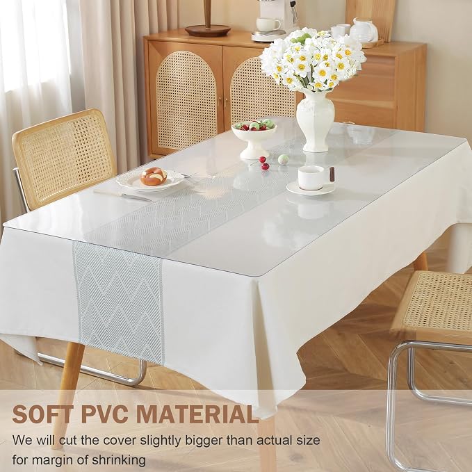 LovePads Clear Table Cover Protector, 30 x 30 Inch 2mm Thick Plastic Table Cover - Image 4