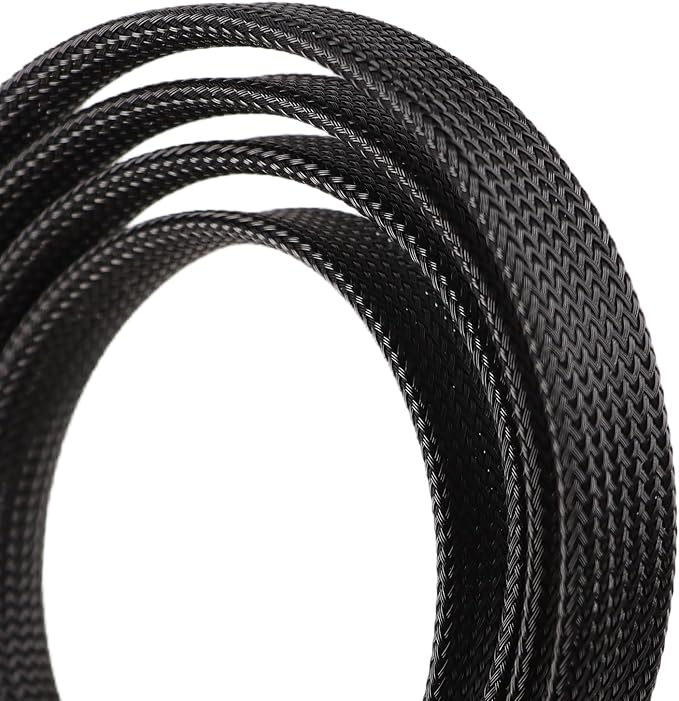25ft PET Expandable Braided Cable Sleeve 1/2inch Pet Braided Cable Sleeve - Image 2