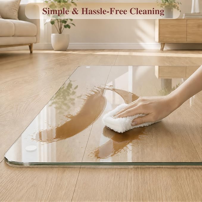 Tempered Glass Chair Mat for Carpet，30"x42" Office Mats for Rolling Chairs - Image 5
