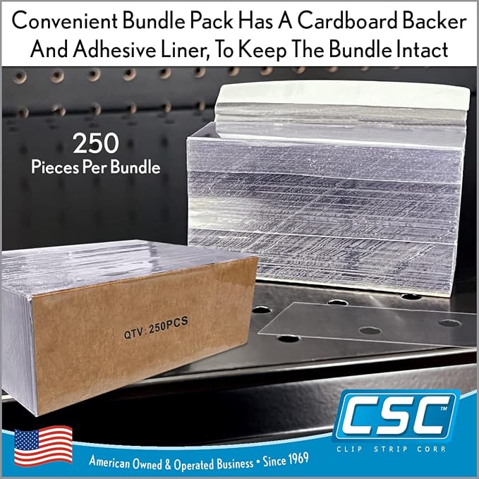 Clip Strip Corp. Price/Data Channel Label Holder Chips, 2.5" L x 1.25" H - Image 5