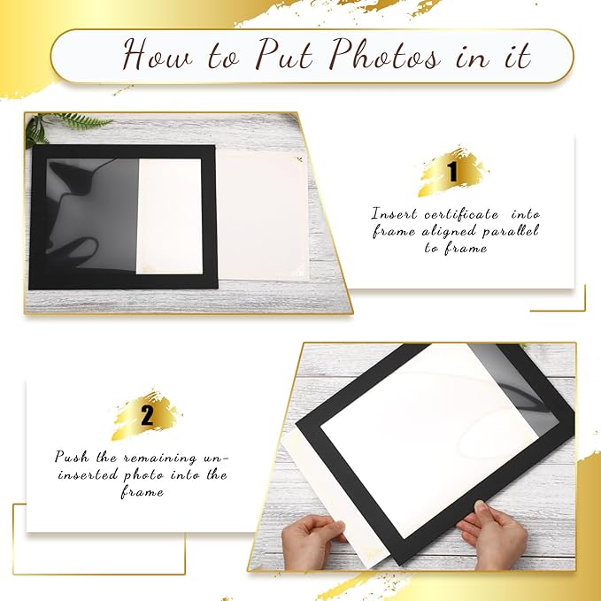 Tatuo 70 Pcs 8.5 x 11 Paper Picture Certificate Frames Horizontal Paper Award - Image 3