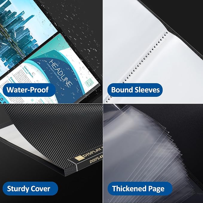 4 Pack Binder with Plastic Sleeves 18-Pocket, Displays 36 Pages, Sooez 8.5x11 - Image 5