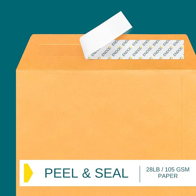 EnDoc 9x12 Open End Envelopes Self Seal - Image 4