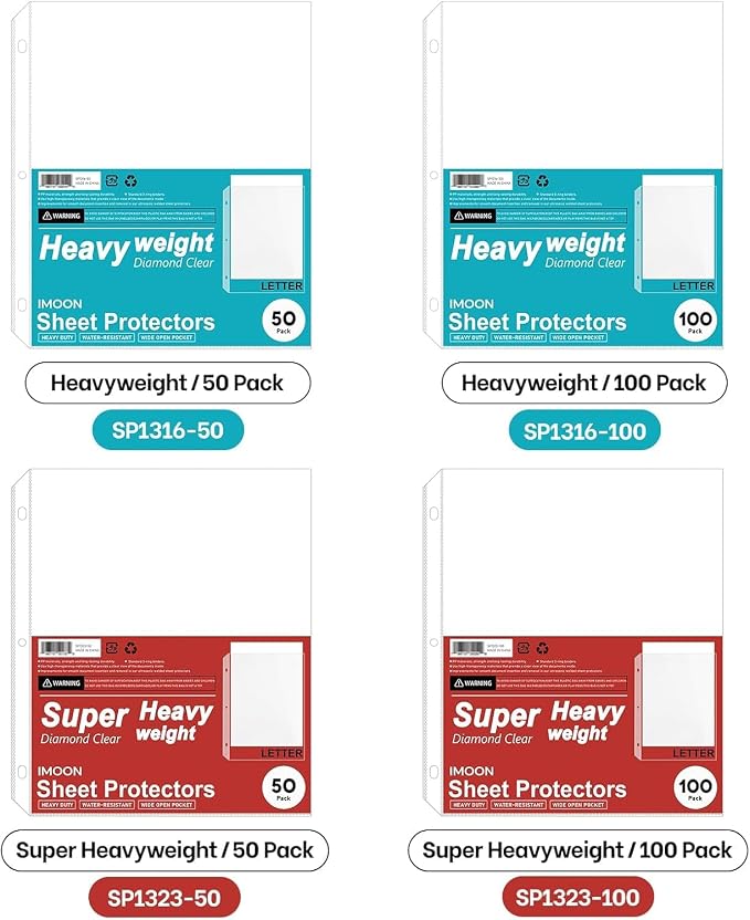 Super Heavyweight 3-Hole Letter Size Sheet Protectors - Image 7