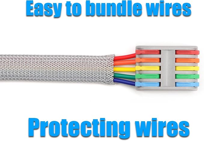 25ft PET Expandable Braided Cable Sleeve 1/2inch Pet Braided Cable Sleeve - Image 6