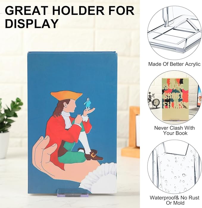 36 Pack Acrylic Book Stand for Display Adjustable Clear Display Holder Easel - Image 3