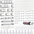 ELII 327PCS White Cable Management Kit 4 Cable Cable Sleeves 65 Cable Clips | by OfficeArtCraftsProducts