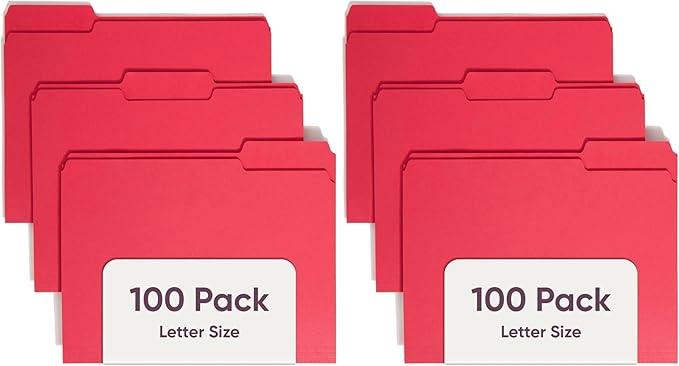 Smead File Folder, 1/3-Cut Tab, Letter Size, Value Filing Products, 100 per Box by SMEAD