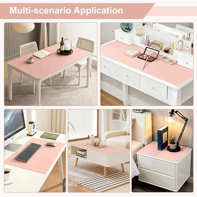 OstepDecor Pink Table Cover Protector 16 x 28 Inch, 1.5mm Thick Plastic Table - Image 3
