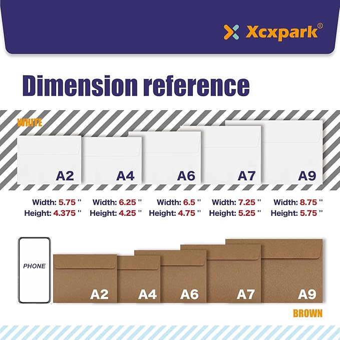 Xxcxpark 120 Qty A9 Invitation Envelopes 5.75x8.75, Self Seal 120GSM Brown - Image 3