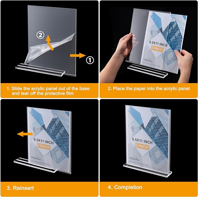 Acrylic Sign Stand 4 x 6 Inch 3 Pack - Image 6