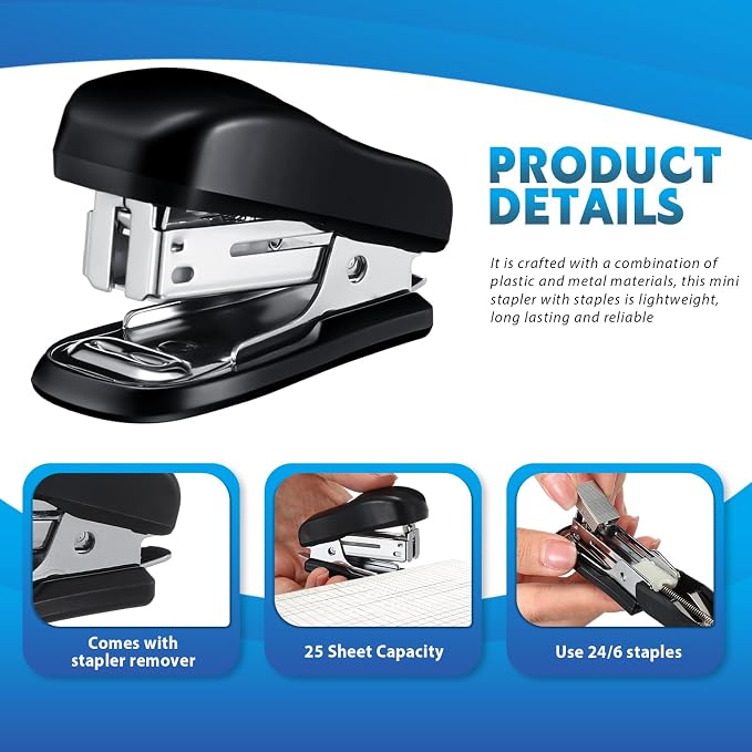 Sherr 20 Pack Mini Staplers Bulk - Image 4