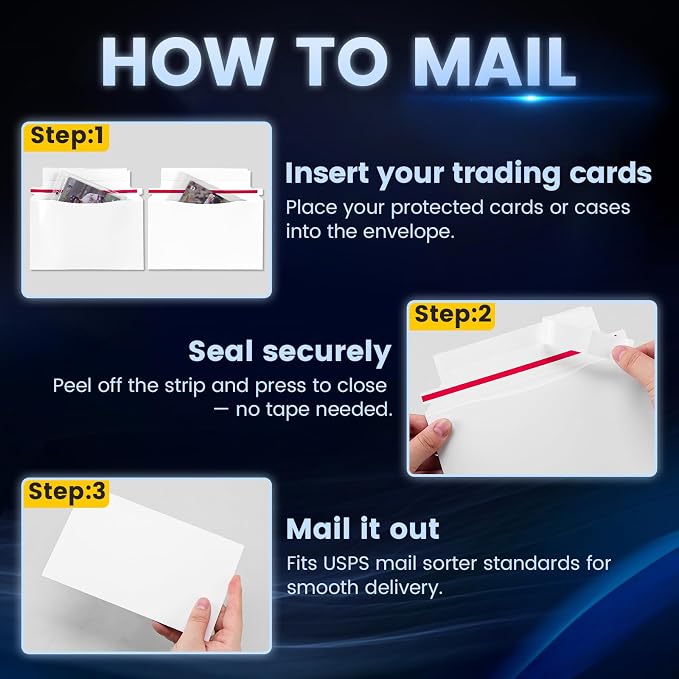 500 Pack Mailer Trading Card Envelopes，7" x 4.35" Trading Card Mailers - Image 7