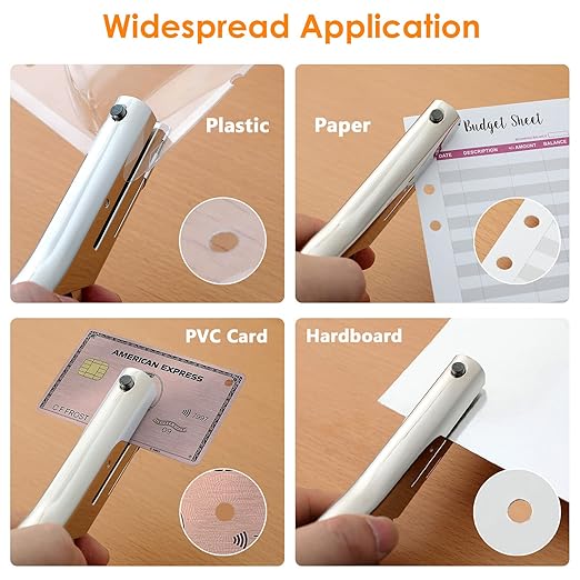 Hole Punch 2" Reach 1/4 inch Single Hole Punch, Heavy Duty Hole Puncher Single - Image 2