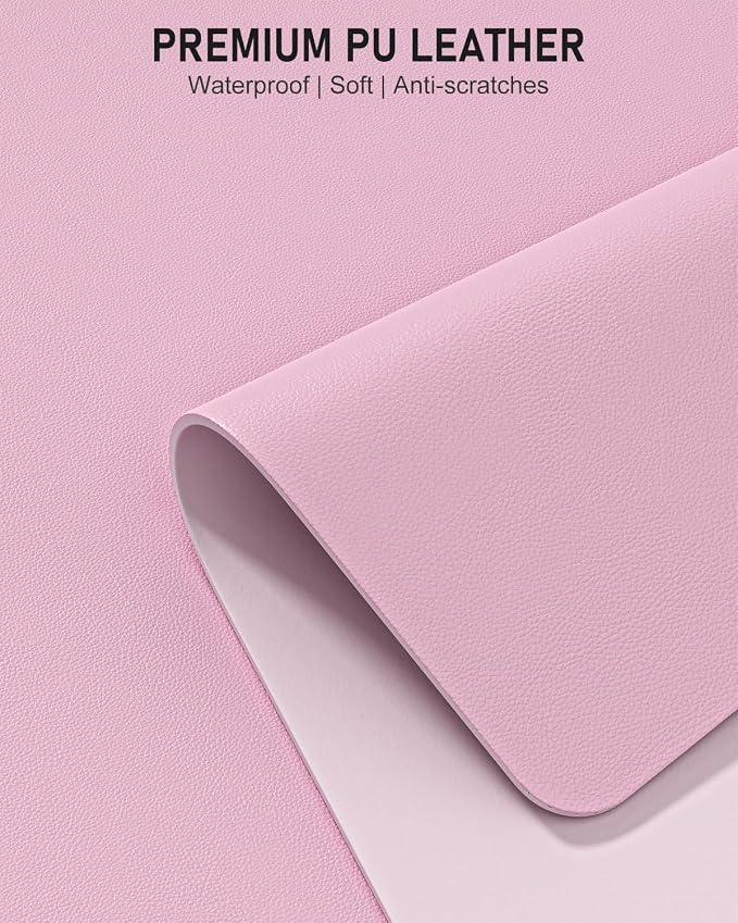 Desk Pad, 35.5" x 17" PU Leather Non-Slip Desk Mat Large Mouse Pad - Image 3