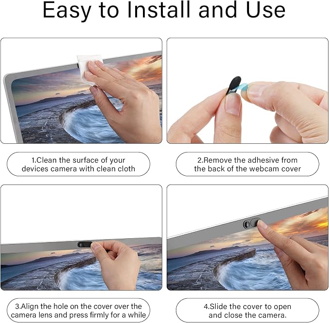 ZUCUCUC Webcam Cover, 11 Pack Laptop Camera Cover Slide, Phone Camera Cover - Image 7