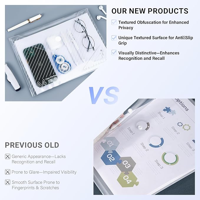 100 Pack, Plastic Envelopes – Transparent Waterproof Reusable File Folders - Image 6