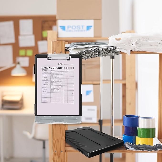 Crtiin 12 Pcs Colored Clipboard - Image 4