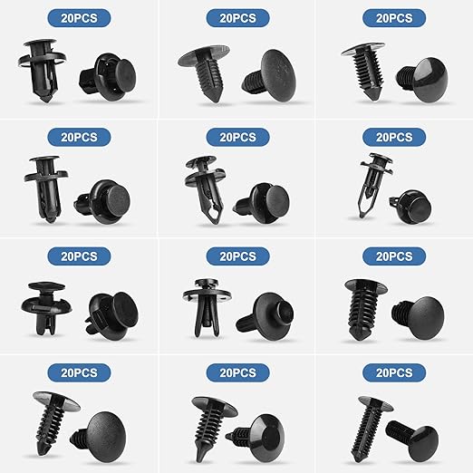 240 Pcs Bumper Clips Car Clips Plastic Rivets of 12 Most Popular Sizes and 5 - Image 3