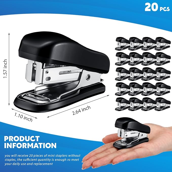 Sherr 20 Pack Mini Staplers Bulk - Image 2