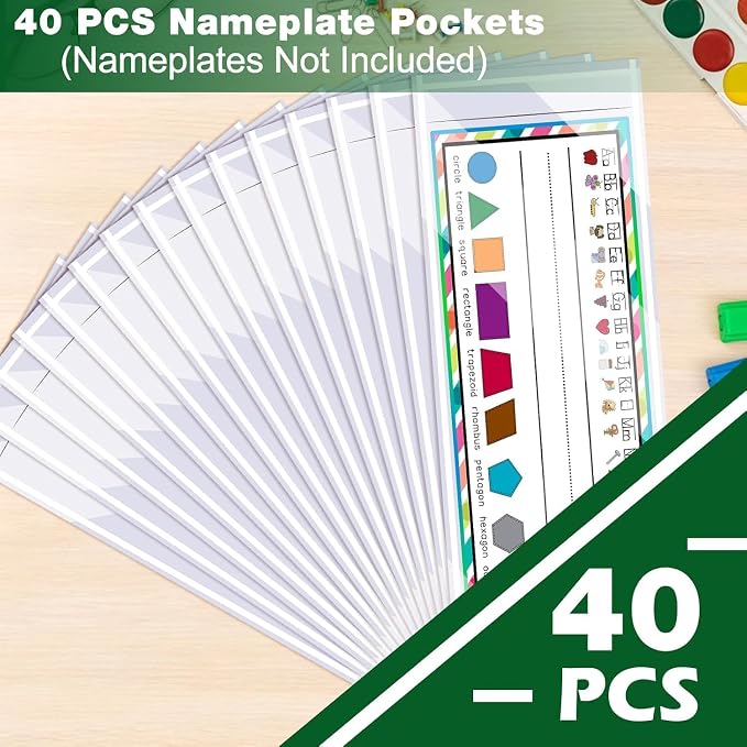 Meetory 40 PCS Nameplate Pocket - Image 5