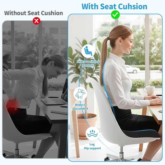 TranquilRelax Large Seat Cushion, Memory Foam Cushion - Image 6