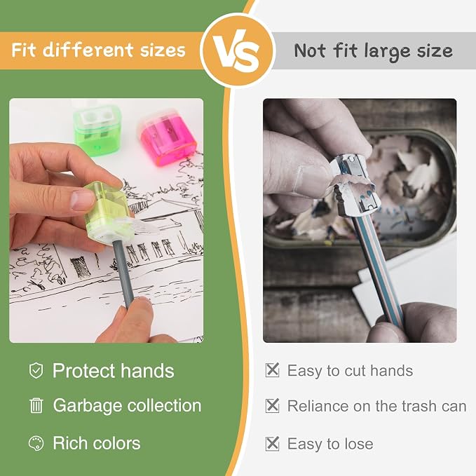 24 Pcs 2 Holes Small Manual Pencil Sharpener - Image 3